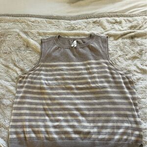 Pact knit sleeveless sweater in Taupe